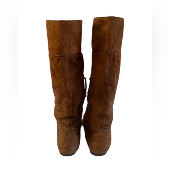 Made In Italy brown suede knee high boots Sz 40 - Picture 3 of 11
